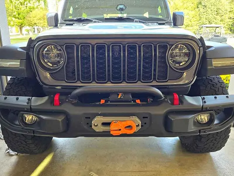 Front Mesh Grille with 2024 Wrangler JL Style for Jeep Wrangler JK product image