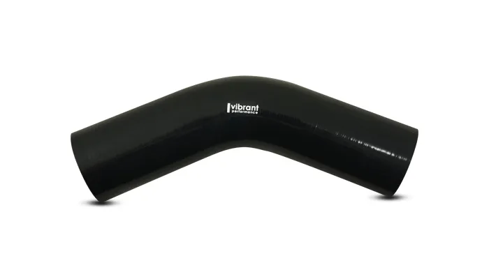 45 Degree Hose Coupler; 4.5 in. ID; 4 in. Leg Length From Tangent; 4.5 in. Centerline Radius; 15 PSI Maximum Operating Pressure; 0.2 in. Wall Thickness; Black; product image