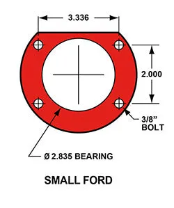 Wilwood D154 PS Park Brake Kit Small Ford 2.66in Offset product image