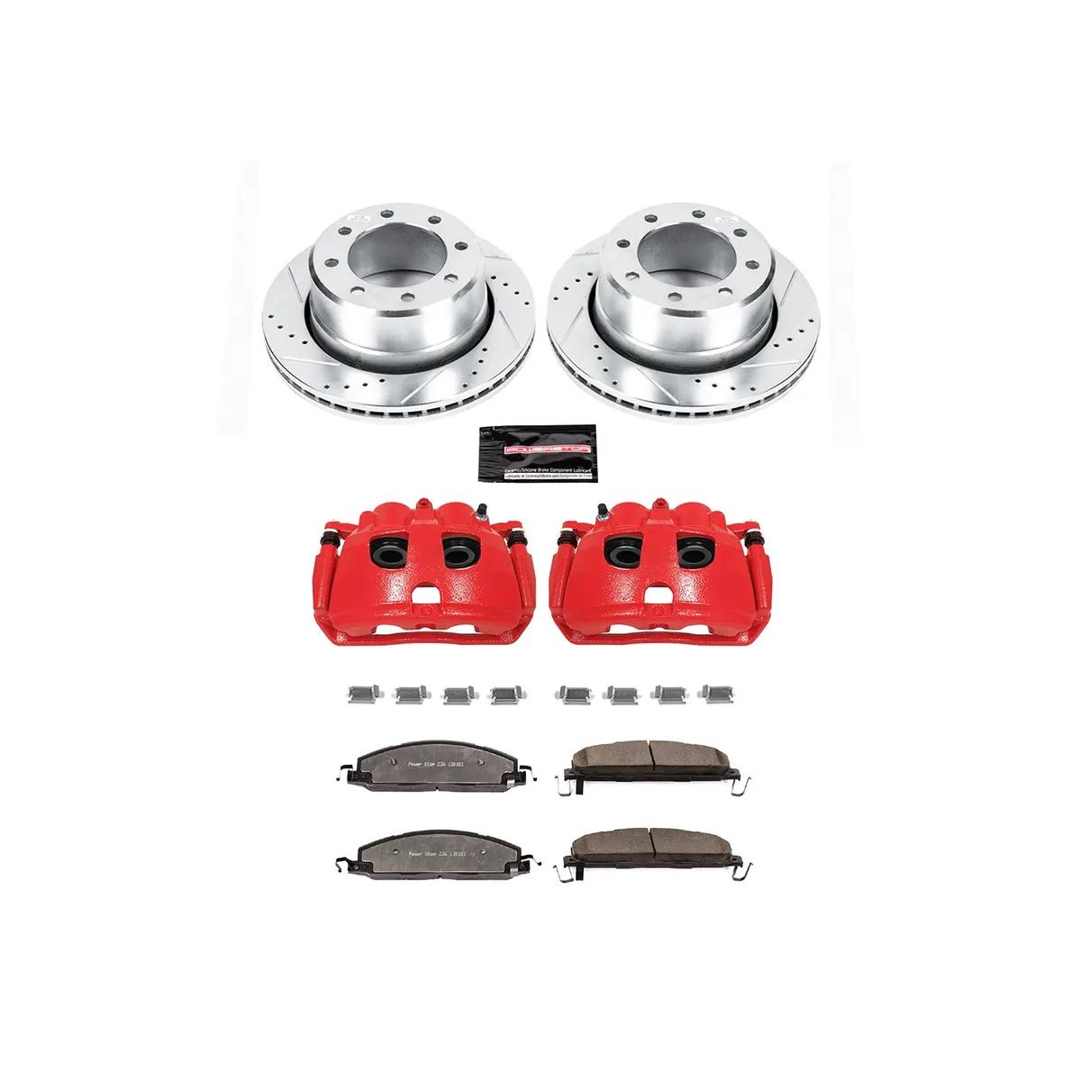 Z36 Truck/Tow Upgrade Kit: Drilled/Slotted Rotors; Carbon-Fiber Ceramic Pads; Powder Coated Calipers product image