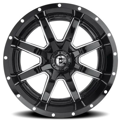 Fuel Off-Road Aluminum Wheels 22X12 Maverick D610 6 On 135/6 On 139.7 Gloss Black Milled 106.1 Bore -45 Offset Fuel Off Road Wheels