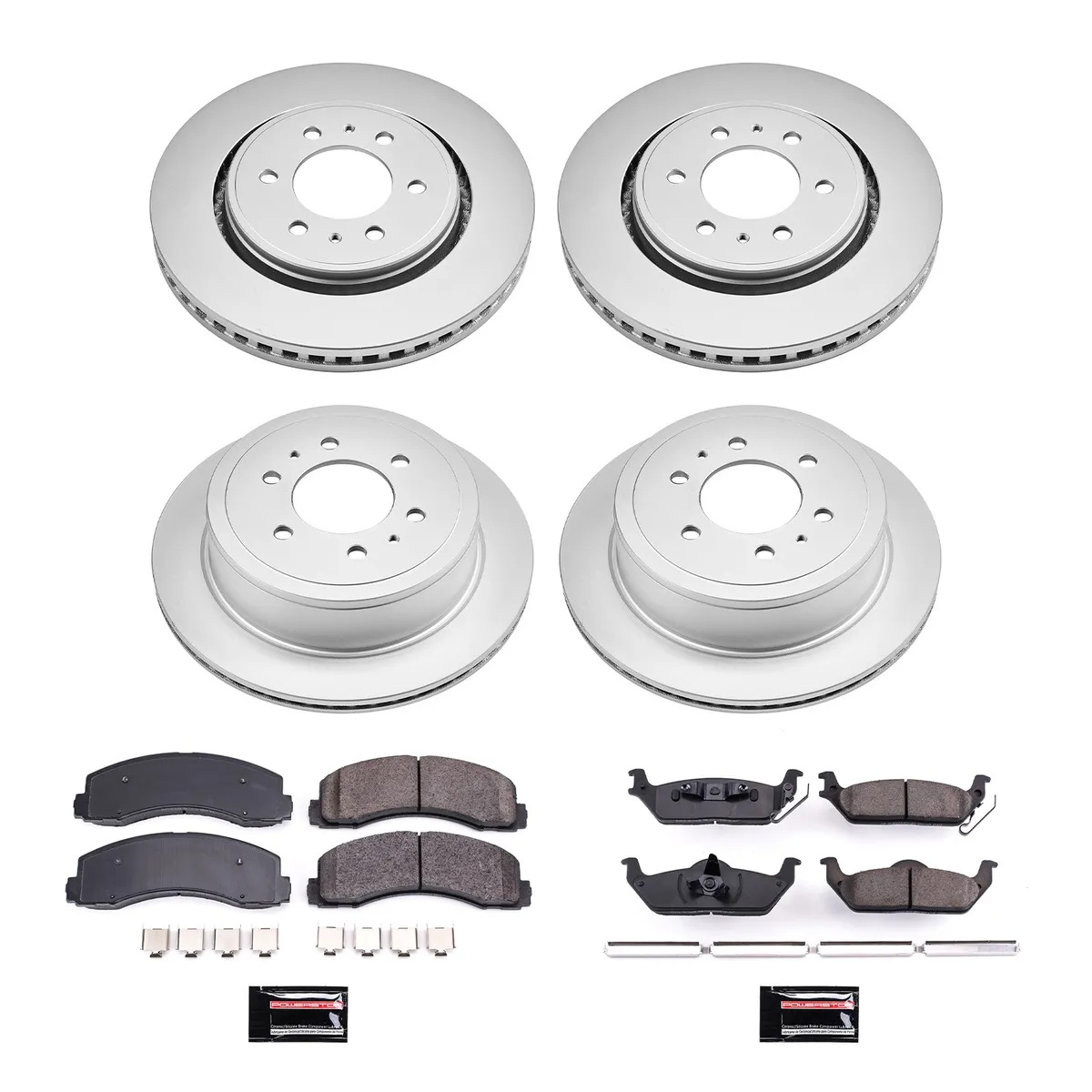 Z17 Geomet Coated Rotor Kit: Genuine Geomet Fully Coated Rotors; Ceramic Pads W/Hardware product image