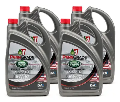PennGrade 5w40 SAE Full Synthetic Oil Case 4x5 Qt Bottle