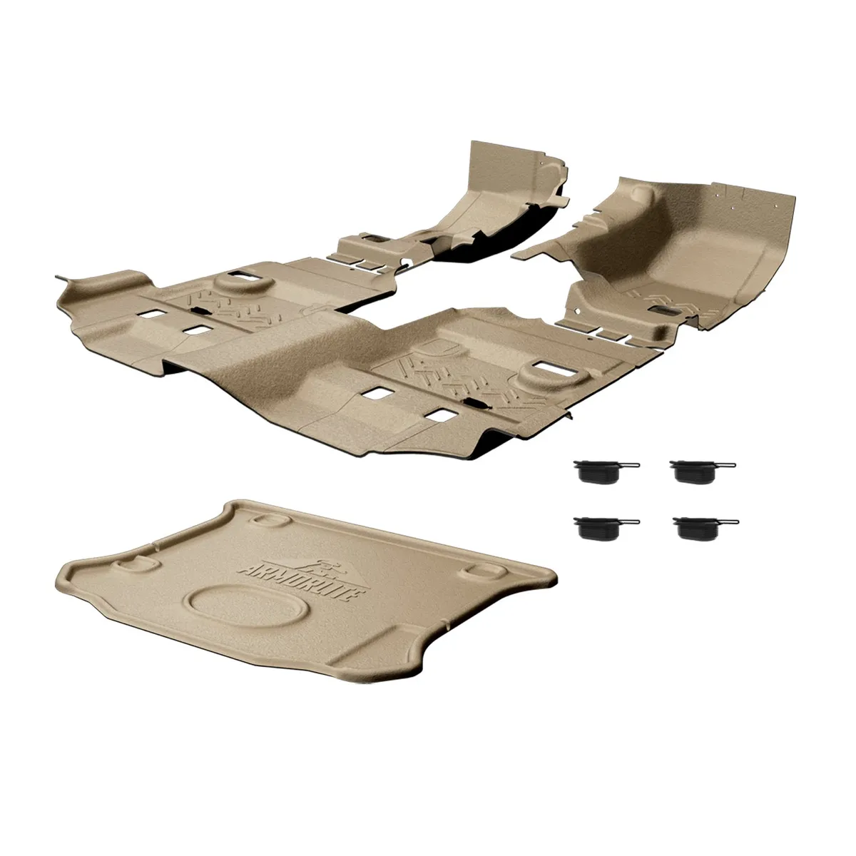 0718 Wrangler Jku 4dr 3pc Full Kit Composite Flooring Desert Khaki product image