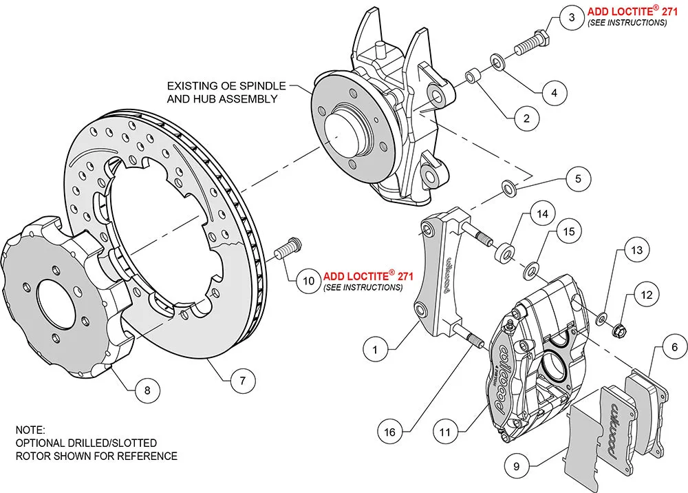 2002 - 2015 Mini Dynapro Radial Big Brake Front Brake Kit (Hat) - 140-8528 product image