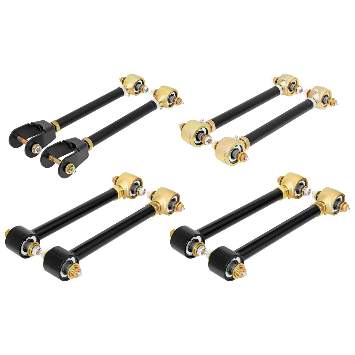 Johnny Joint Control Arm Set 97-06 Wrangler TJ and LJ Unlimited Adjustable w/ Double Adjustable Upper Arms Set Of 8 RockJock 4x4 product image