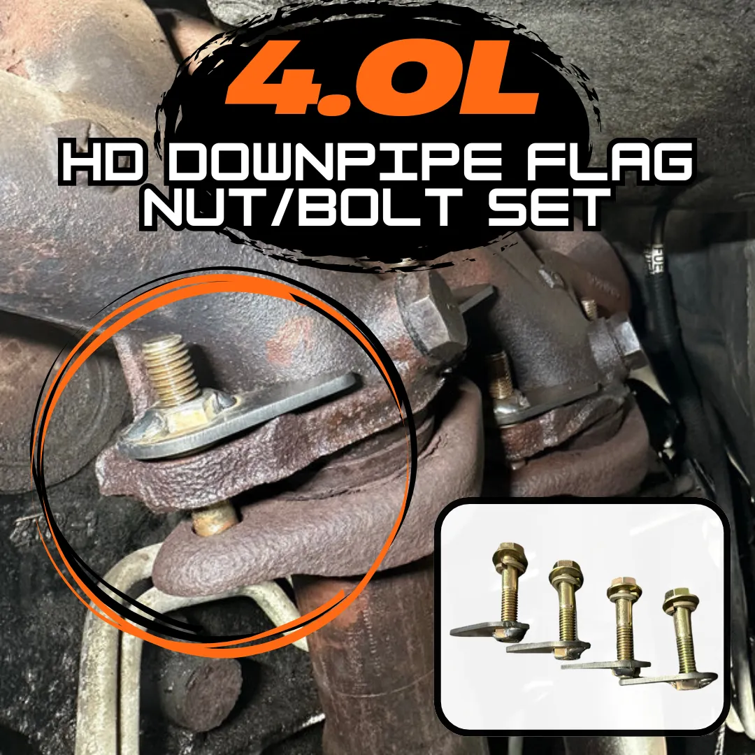 Exhaust Header Down Pipe Bolt and Flag-Nut Set for Jeep TJ / XJ / ZJ / YJ / WJ / LJ product image