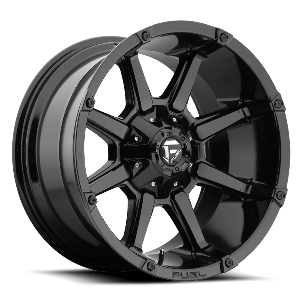 Aluminum Wheels 20X9 Coupler D575 6 On 135/6 On 139.7 Gloss Black 106.4 Bore 1 Offset 8 Spoke Fuel Off Road Wheels product image