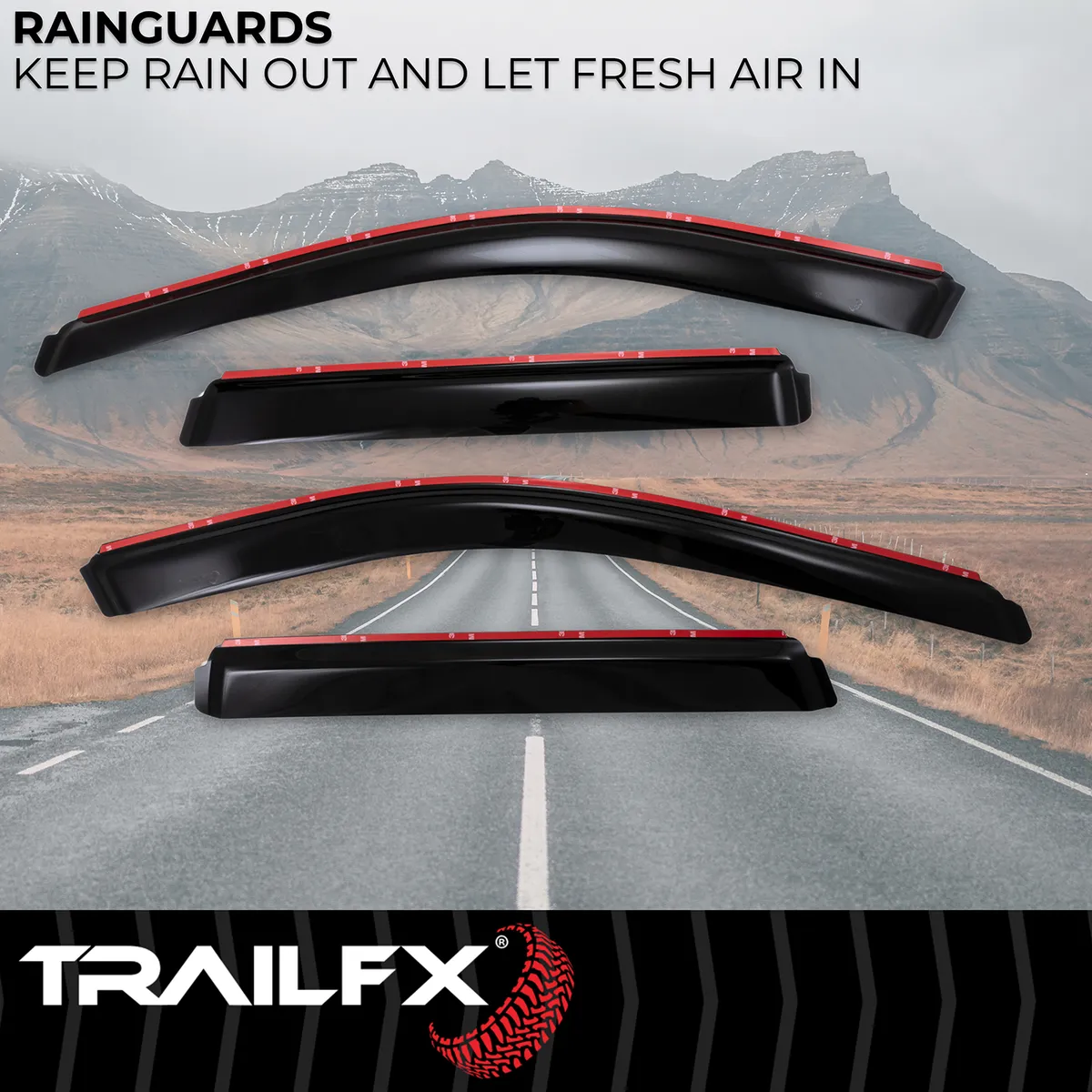 Tfx Inchannel Wndw Vents Smoke 4pc product image