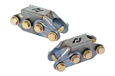Rock Jock Antirock® Double Shear End Link Bracket Kit; Double Sheer End Link Bracket Kit; For PreRunner Arms; Chromoly w/Hardware;