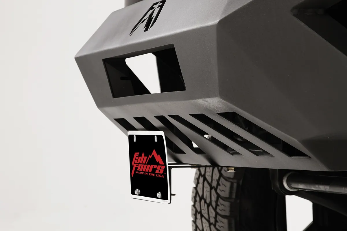Vengeance Front License Plate Bracket; 2 Stage Black Powder Coated; Short; product image