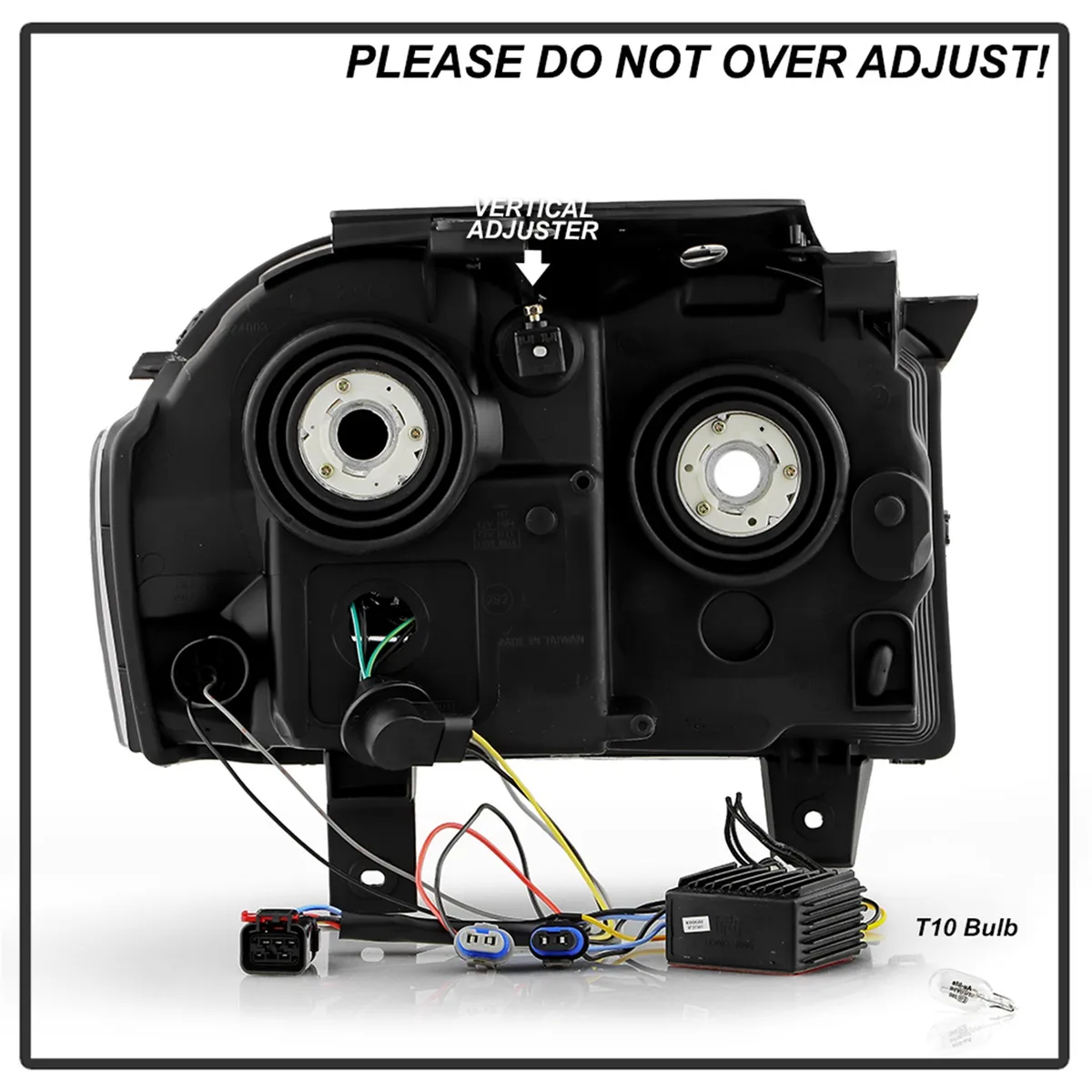 0507 Grand Cherokee Headlights With LED Light Bar Black product image
