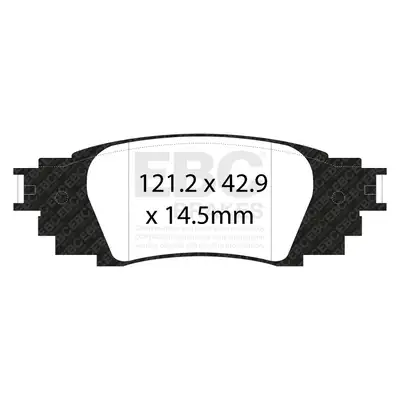 EBC Brakes S11 Kits Greenstuff 2000 and RK Rotors; Rear; FMSI Pad No. D1879; Solid; 5 Bolt Holes; 281mm Dia.; 44mm Height; 12mm Thick; 62mm Center Hole Dia.;