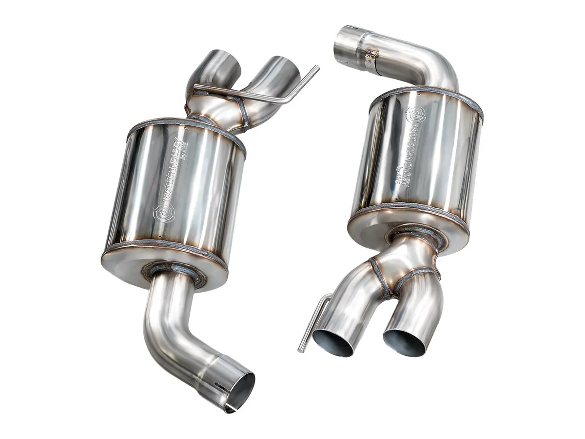 AWE Touring Edition Cat-back Exhaust for the '18-'23 S550 Mustang GT - Quad Chrome Silver Tips product image