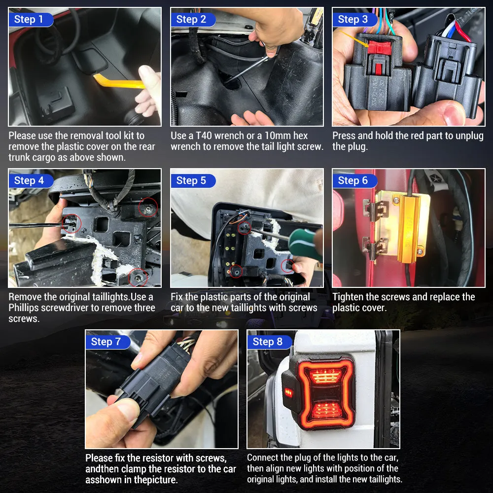 LED Tail Lights For Jeep Wrangler JL JLU 2018+ product image