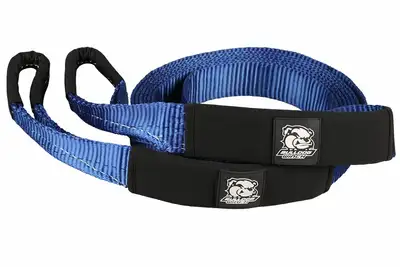 Bulldog Winch Recovery Strap 2 Inch x 20 Foot 20 000 LB BS Polyester Blue Bulldog Winch