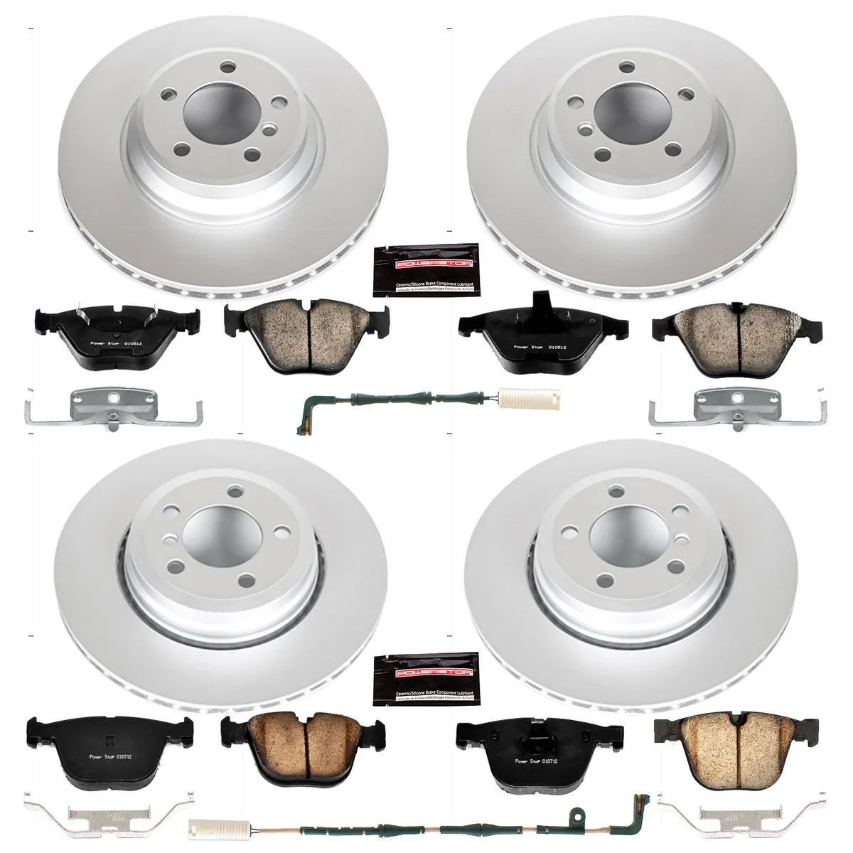 Z23 Sport Geomet Coated Rotor Kit For European Vehicles: Genuine Geomet Fully Coated Rotors; Carbon-Fiber Ceramic Pads W/Hardware; Pad Sensors product image