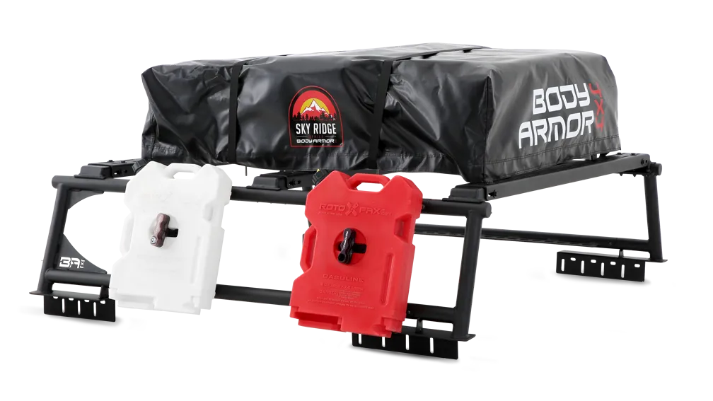 Mid Size Universal Overland Rack; Light-Textured; Black; Metal; product image