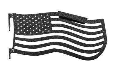 Steinjager Doors 2007-2018 Trail, American Flag Design Front Texturized Black