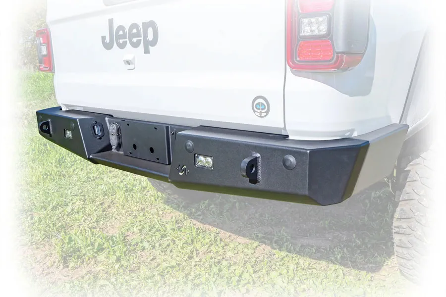Turn Offroad Rear Bumper w/ Frame Mounted Rock Slider Wings - JT product image