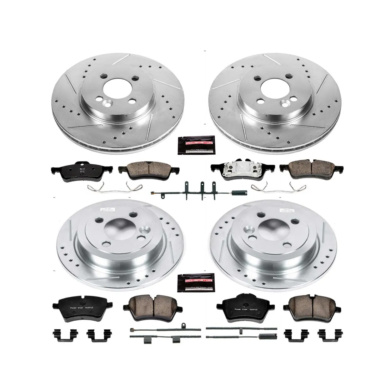 Z23 Evolution Sport Upgrade Kit: Drilled/Slotted Rotors; Carbon-Fiber Ceramic Pads W/Hardware; Pad Sensors product image