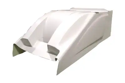 Triple X Race Components Dual Duct Cool Air Hood White Sprint Car