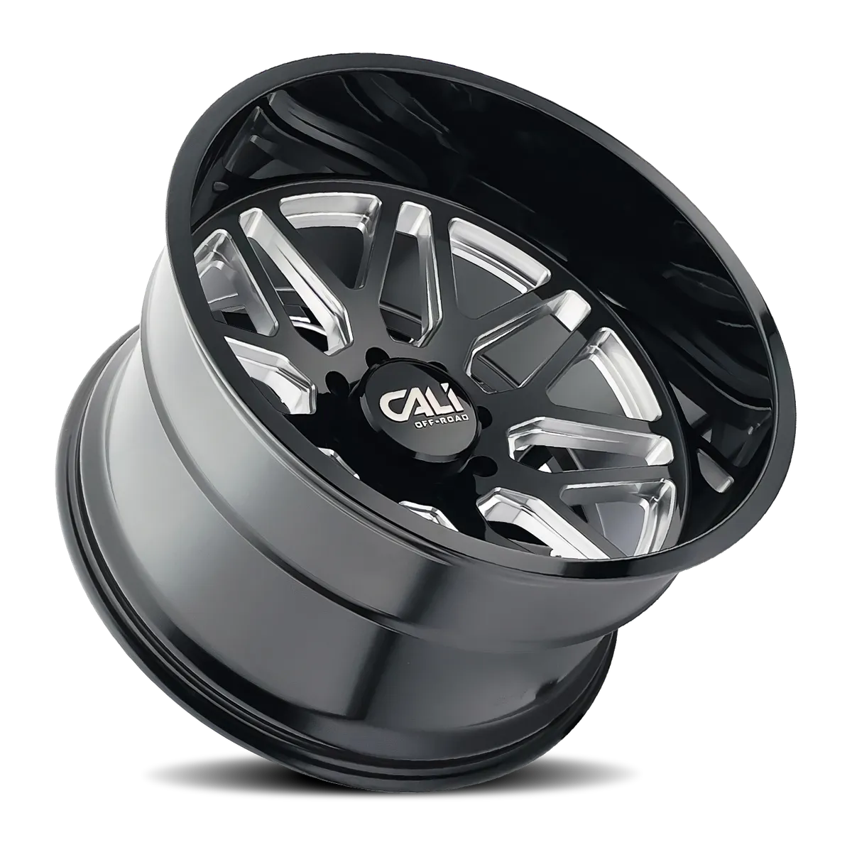 Cast Aluminum Wheels Invader 9115 GB-M 26x14 Milled Gloss Black 8 On 165.1 Bolt Pattern -76 Offset Cali Offroad Wheels product image