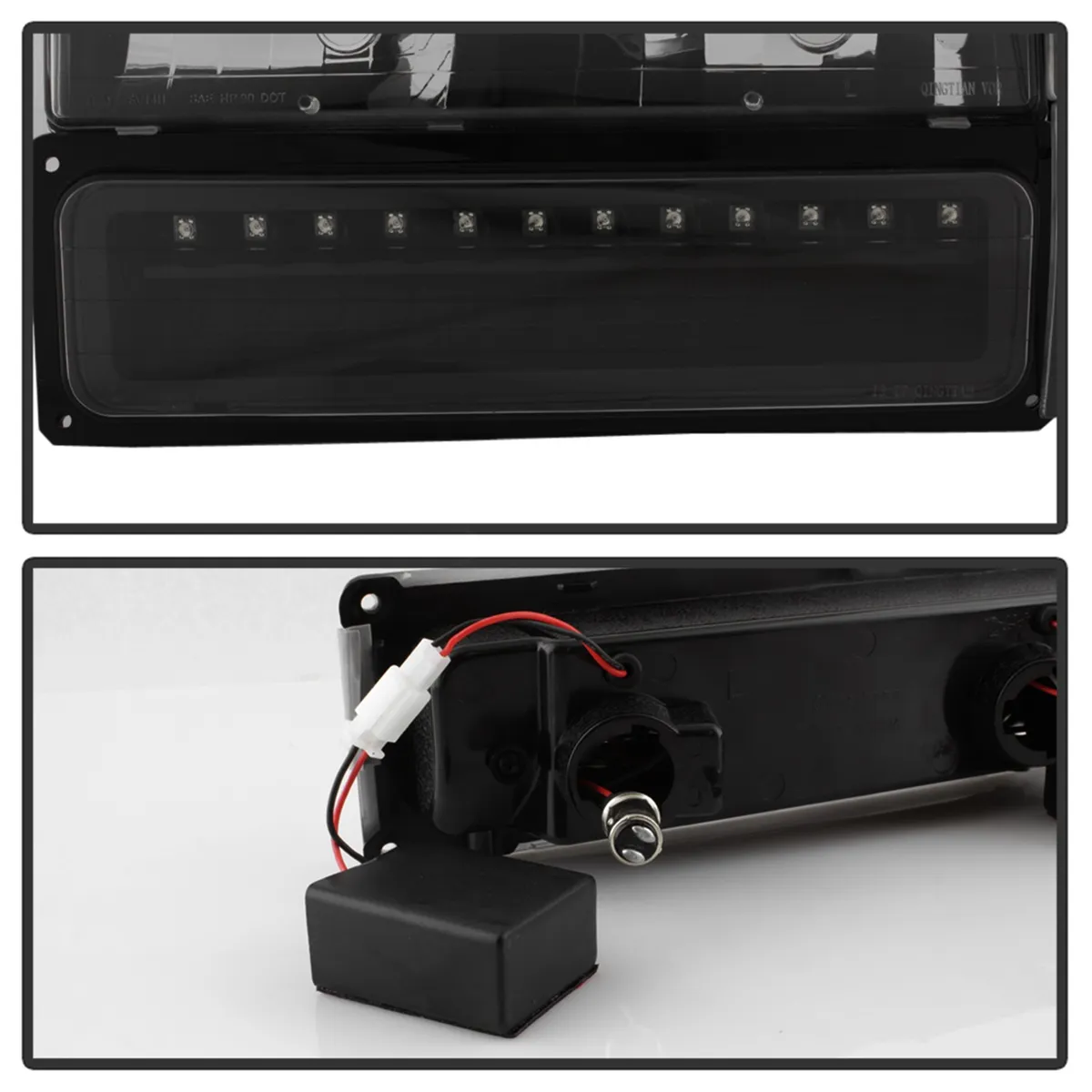 XTune Bumper Headlights/Corner Lights; LED; Not For Use w/Sealed Beam Headlights; Black; product image