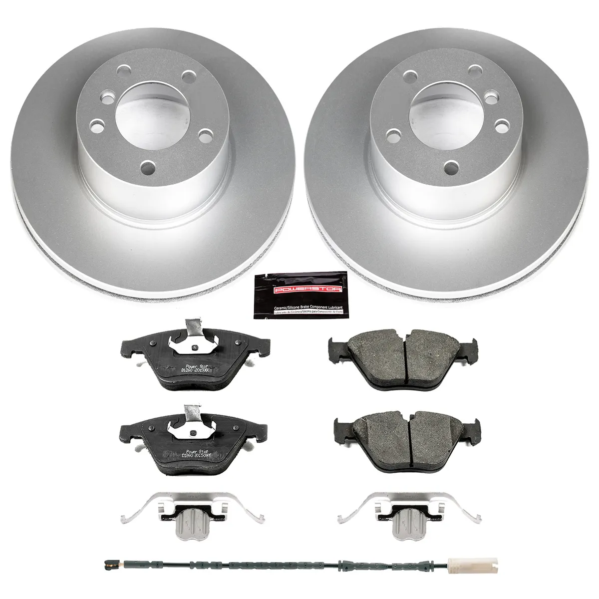 Z23 Sport Geomet Coated Rotor Kit For European Vehicles: Genuine Geomet Fully Coated Rotors; Carbon-Fiber Ceramic Pads W/Hardware; Pad Sensors product image