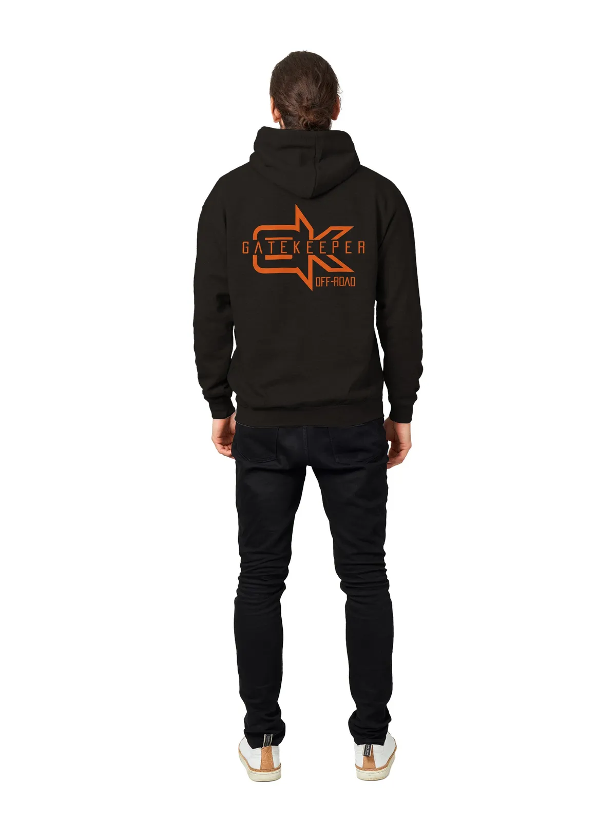 Gatekeeper Off-Road Pull Over Logo Hoodie Sweatshirt (Black and Orange) product image