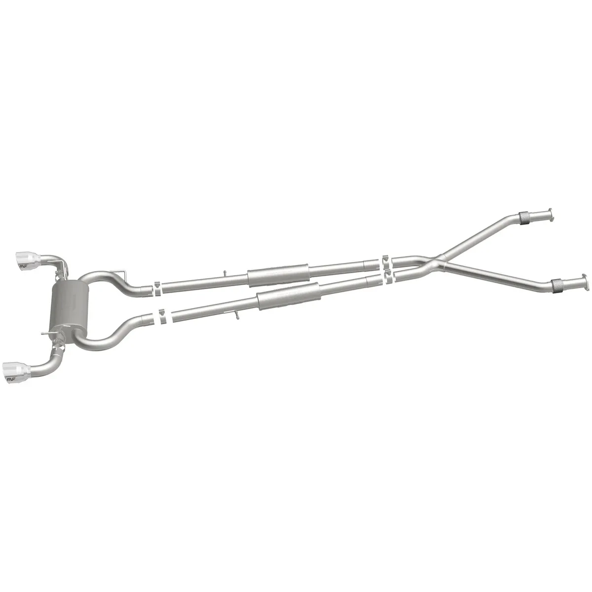 Infiniti 08 G37 3.7L V6 Dual-Exit Stainless Steel Cat-Back System Featuring 2.5 In. Tubing With 2.25 In. Frontpipes Tru-X And Dual 4 In. Double-Wall Polished Stainless Tips product image