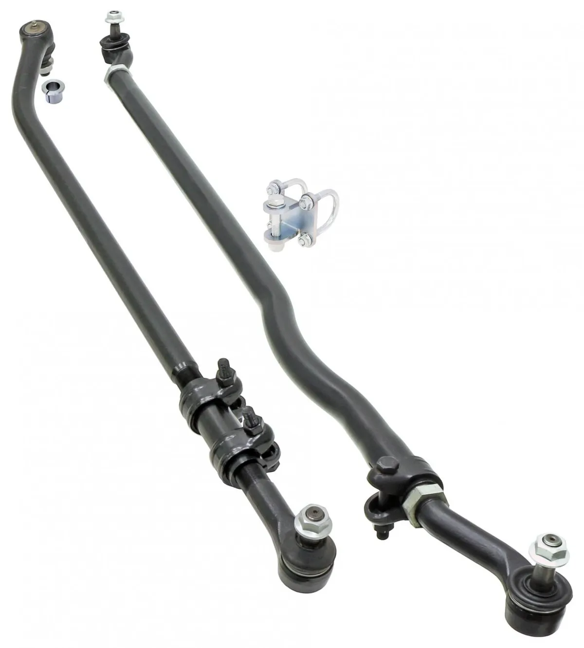 Currectlync Steering System 07-18 Wrangler JK w/Flipped Drag Link 1 1/2 Inch Diameter Tube Tie Rod/Forged Drag Link/Forged Tie Rod Ends Premium Jam Nuts And Adjuster RockJock 4x4 product image