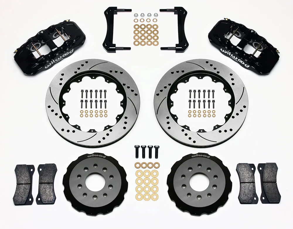 Wilwood AERO6 Front Hat Kit 14.00 Drilled Red 2005-2014 Mustang product image