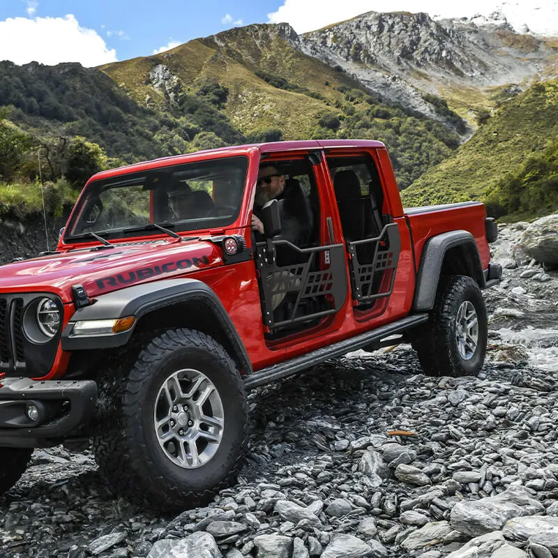 Jeep Half Tube Doors with Side View Mirror for 2018-2025 Wrangler JL Gladiator JT product image