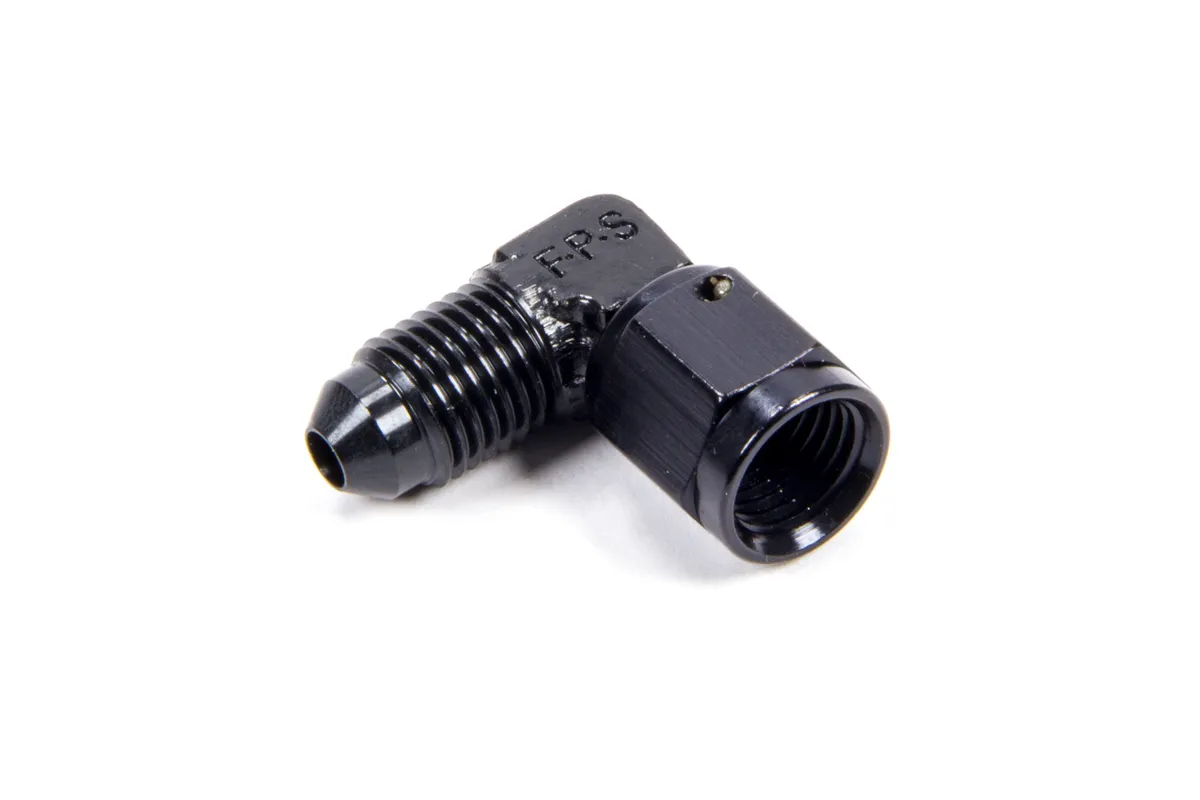 Fragola Performance Systems #4 Female Swivel to Male 90 Degree Fitting Black