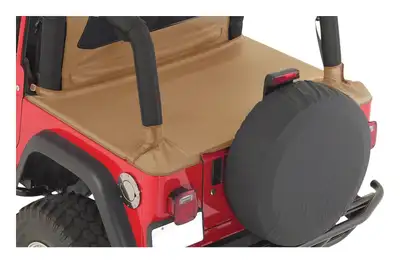 Crown Automotive Jeep Replacement 1992-1995 Wrangler YJ Channel-Mounted; Spice; Keep your gear clean dry and away from prying eyes with a Rough Trail Tonneau Cover