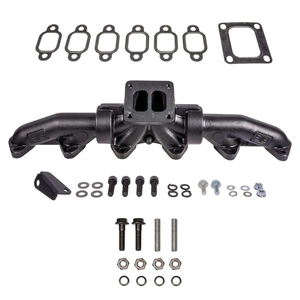 ATS Pulse Flow Exhaust Manifold Kit Fits 1994-2002 5.9L 12V 24V Cummins 3-Pc T4 With Optional Gaskets Premium Hardware product image