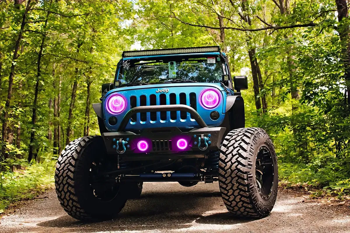 ORACLE Lighting 2007-2018 Jeep Wrangler JK LED Surface Mount Fog Light Halo Kit - White / No product image