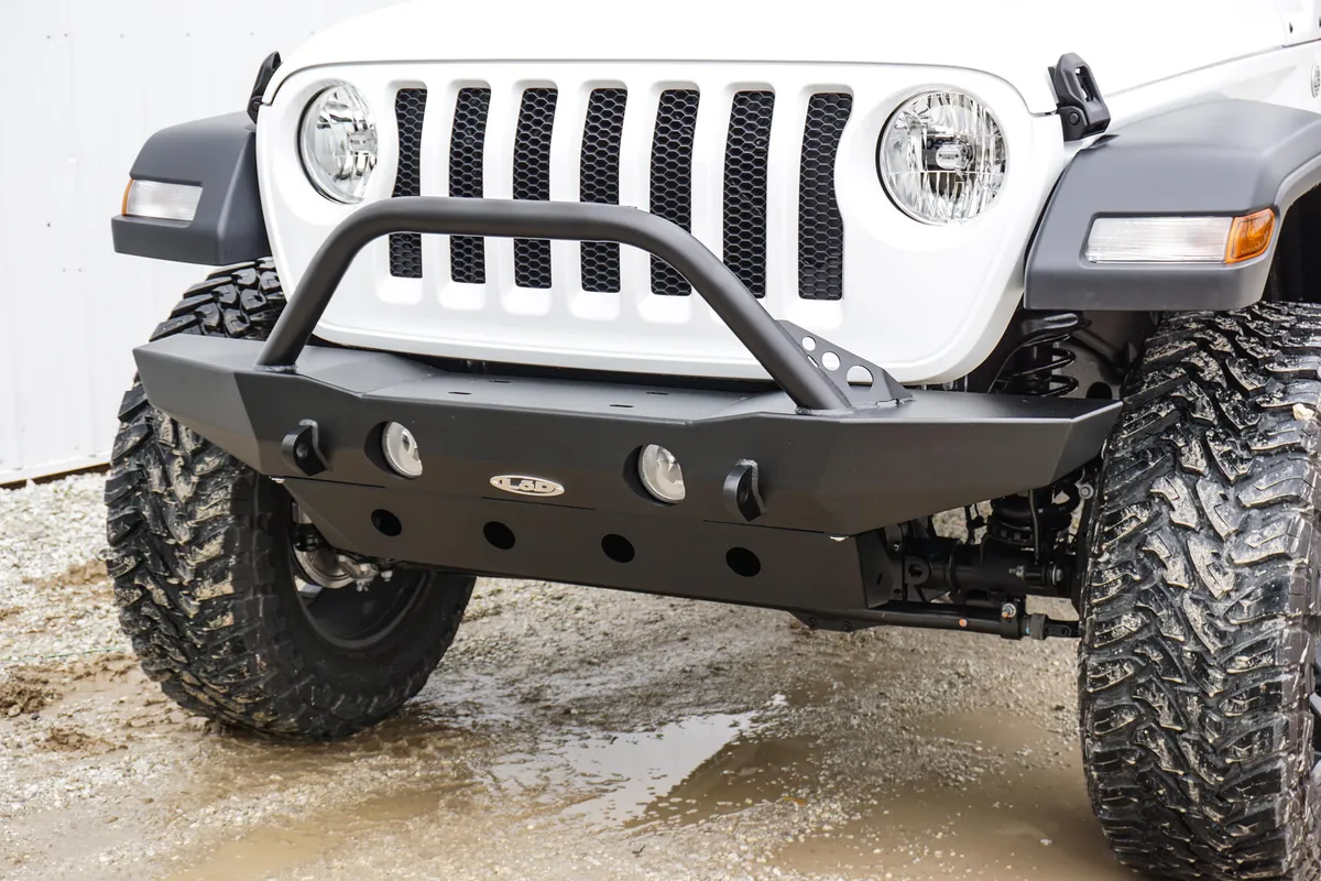 LOD Destroyer Mid-Width Front Bumper w/ Bull Bar, Black Powder Coated - JT/JL product image