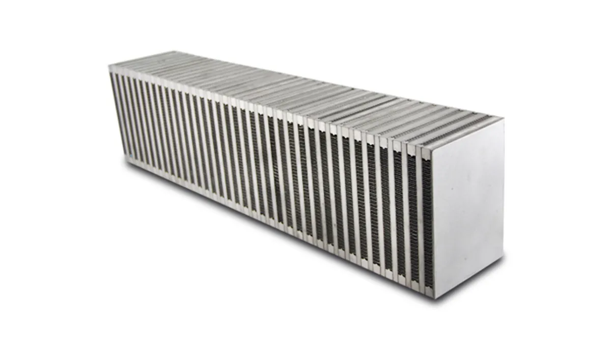 Vibrant Performance Vertical Flow Intercooler Core; 24 in. Core Width; 4.5 in. Core Thickness; 6 in. Height; 6061 Aluminum;
