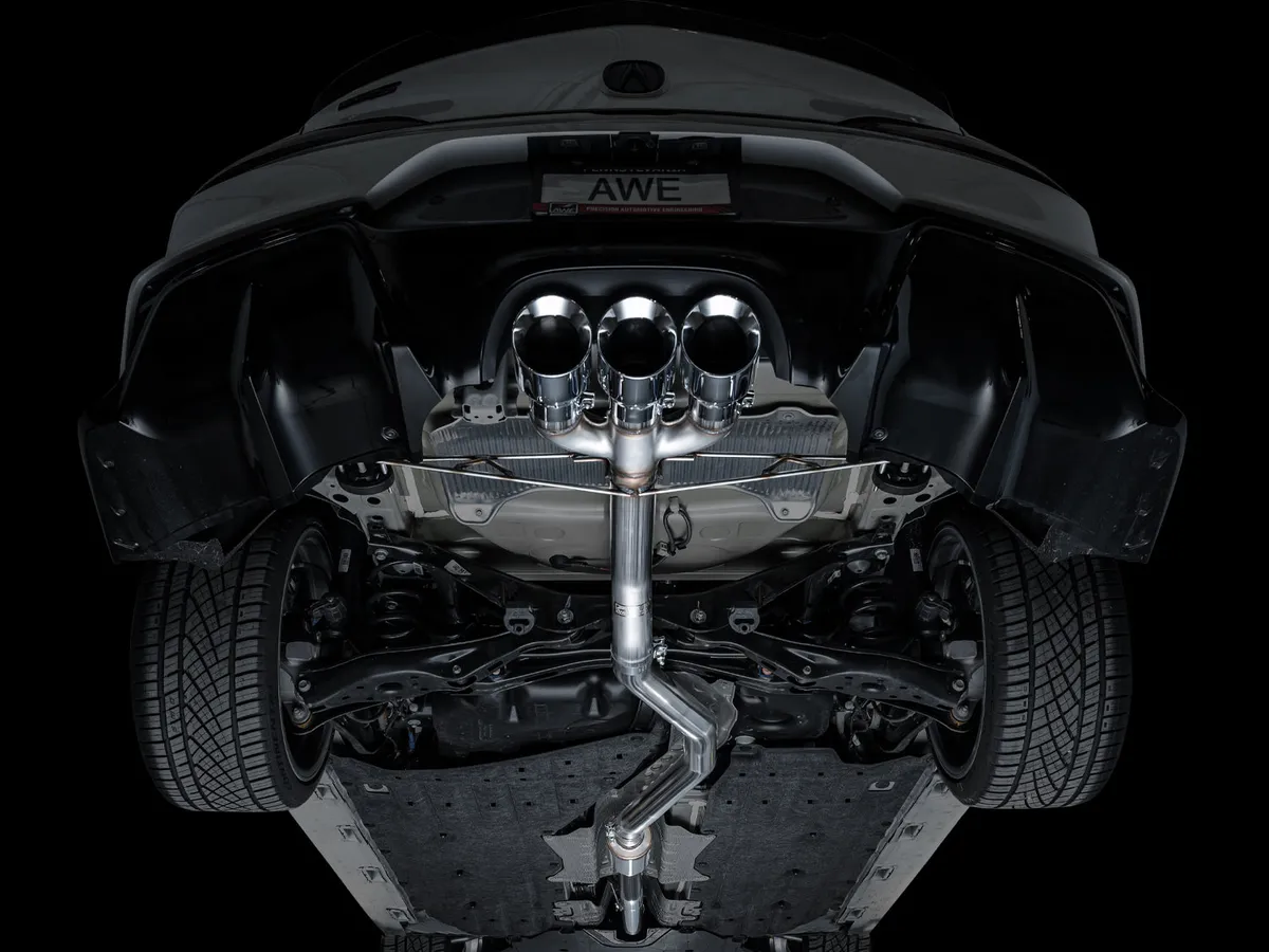 AWE Track Edition Exhaust for DE5 Integra Type-S - Triple Chrome Silver Tips product image