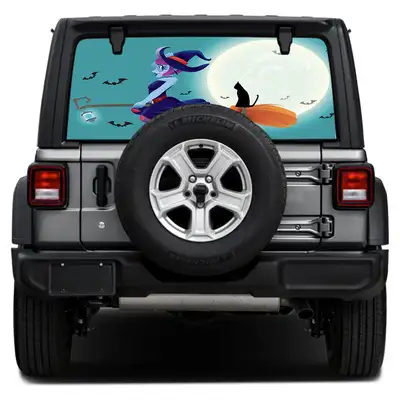 Under The Sun Inserts Witches Broom Rear Window Decal