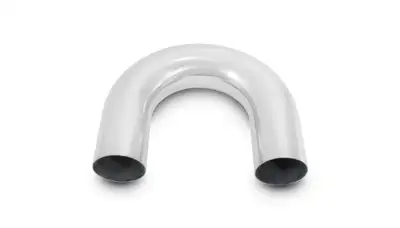 Vibrant Performance 180 Degree Aluminum Bend; 3 in. OD; 3.5 in. Leg Length From Tangent; 1.5MM Wall Thickness; 6063 Aluminum; Polished;