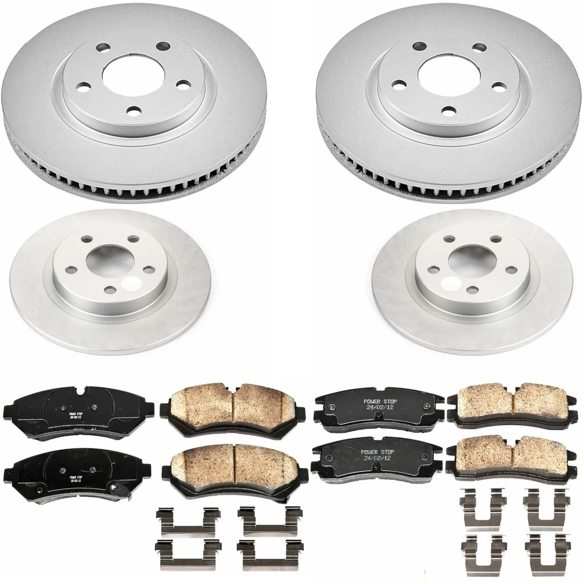 Z17 Geomet Coated Rotor Kit: Genuine Geomet Fully Coated Rotors; Ceramic Pads W/Hardware; Pad Sensors product image
