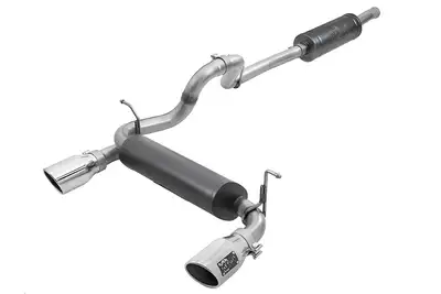aFe Power AFE Power Rebel Series 2.5in Dual Cat Back Exhaust System, Polished Tip - JL 4Dr 3.6L
