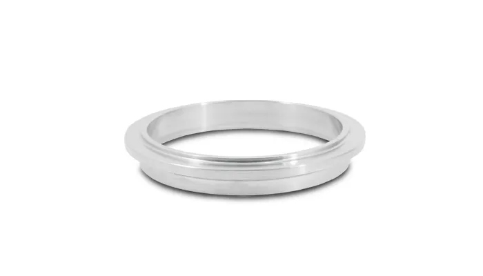 Turbo Outlet Flange; 77.7mm Crmd; 1.8mm Crmdh; 3.6mm Apex w; 12.9mm Thickness; 90.18mm Flange Od; 2.5mm Tube Recess Depth; For Garret Gt30/Gt35/Gtx30/Gtx35; 304 Stainless Steel; product image