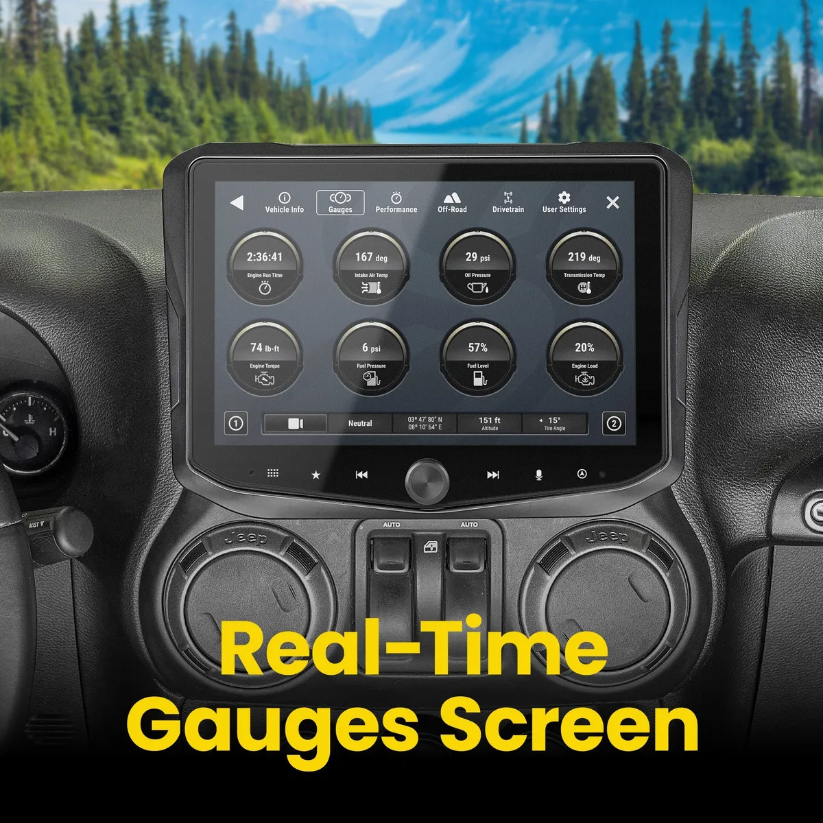 HORIZON10 Jeep Wrangler JK (2011-2018) 10" Radio Fully Integrated Kit w/Nav Card | Displays Vehicle Info & Off-Road Mode product image