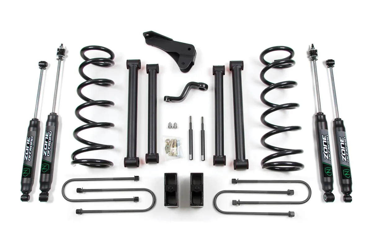 Zone Offroad 03-07 Dodge 2500/3500 With 4-1/8 Axle Coil Spring LIft Kit With Nitro Shocks Zone Offroad