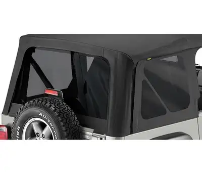 Bestop Black Diamond Window Kits, Tinted Window Kit, Tinted Jeep 97-02 Wrangler; Fits Replace-A-Top 51121, 51124 or 51127