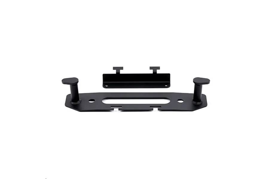Warn WARN - This black fairlead mounting plate fills the gap in the factory bumper, and features stanchions for winch rope and hook. Plus, it includes a license p